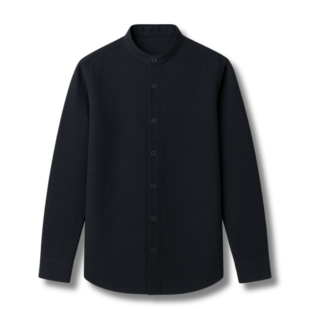 Refined Depth – Custom Pure Linen in Midnight Blue